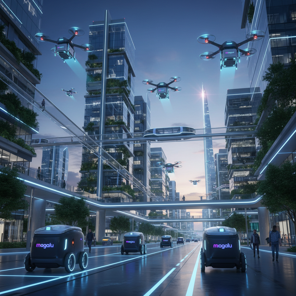 Magalu Lança 'Magalu Logística Autônoma': Frota de Robôs e Drones para Entregas de Última Milha em Capitais
