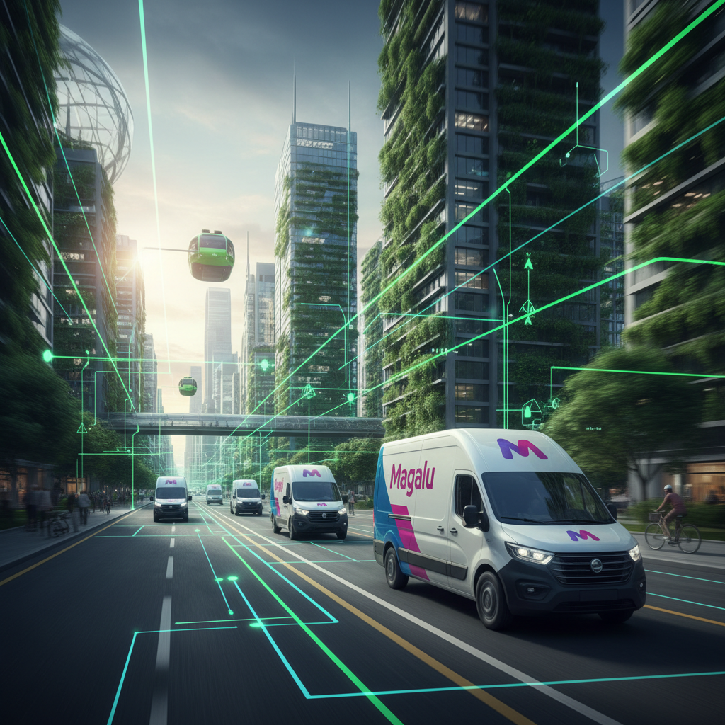 Magalu Lança 'Magalu Logística Verde Inteligente': Otimização de Rotas com IA e Veículos Elétricos para Redução de Carbono