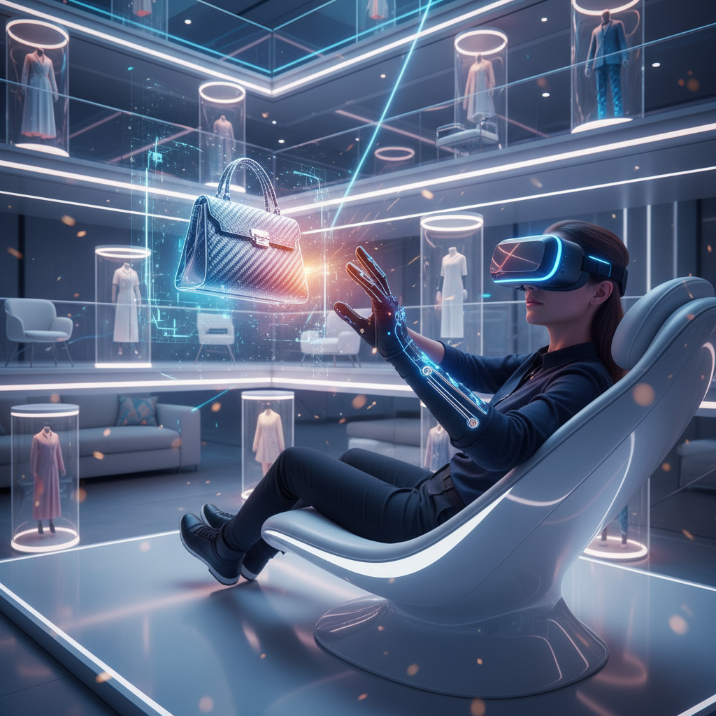 Realidade Virtual Imersiva e Háptica: E-commerce Lança 'Lojas Sensoriais' para Experiência de Compra 5D