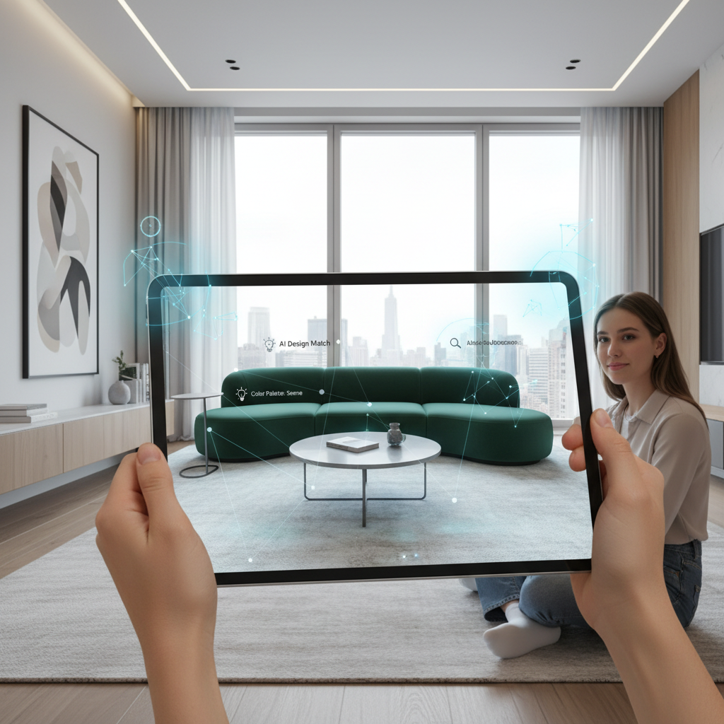 Realidade Aumentada (RA) na Decoração: E-commerce Lança 'Designers Virtuais' com IA para Ambientes Personalizados