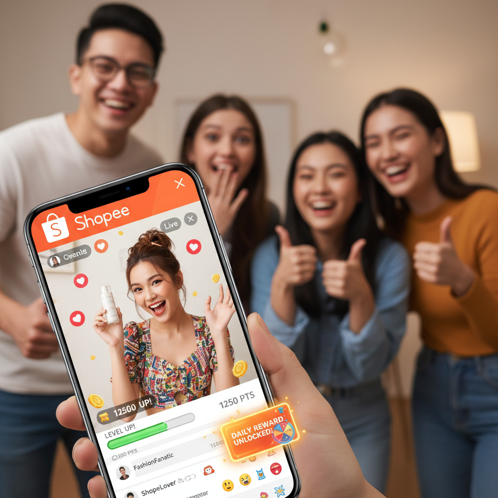 Shopee e 'Live Commerce 3.0': Crescimento de 60% em Vendas com Gamificação e Recompensas Exclusivas