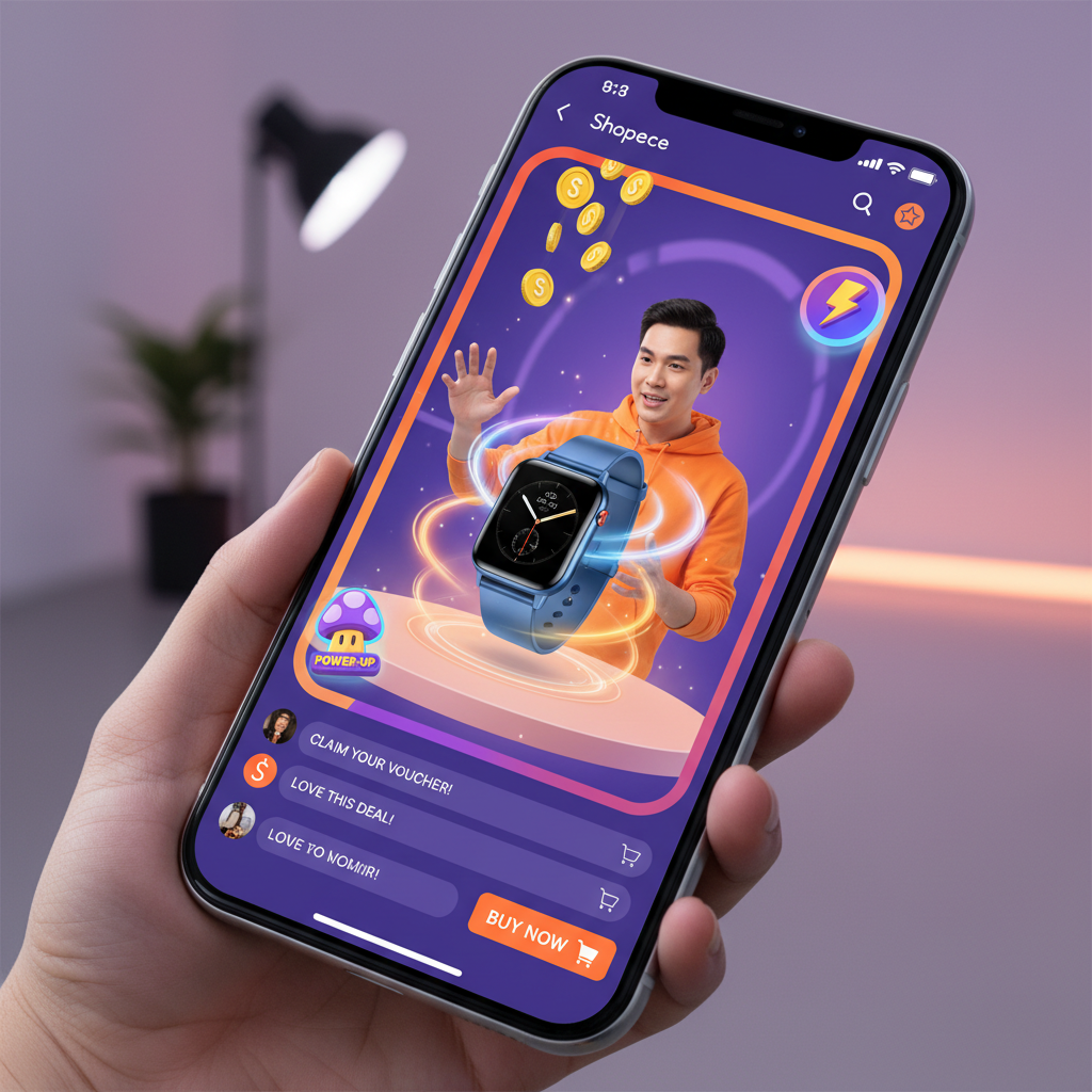 Shopee Lança 'Shopee Live Commerce Pro': Gamificação e Realidade Aumentada Impulsionam Vendas em 65%