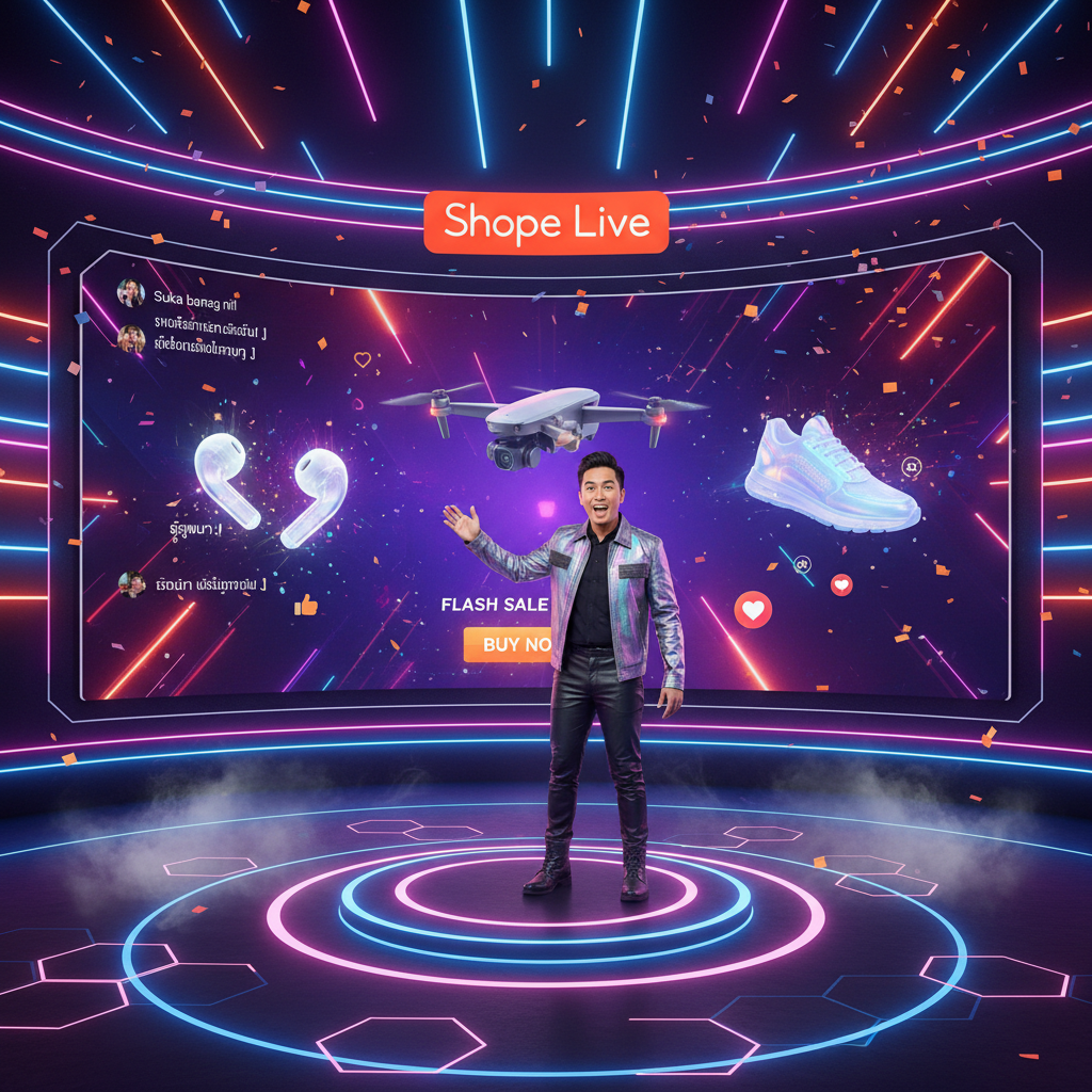 Shopee Revoluciona 'Shoppertainment' com 'Lives Interativas 3D': Vendas Disparam 60% e Engajamento Recorde