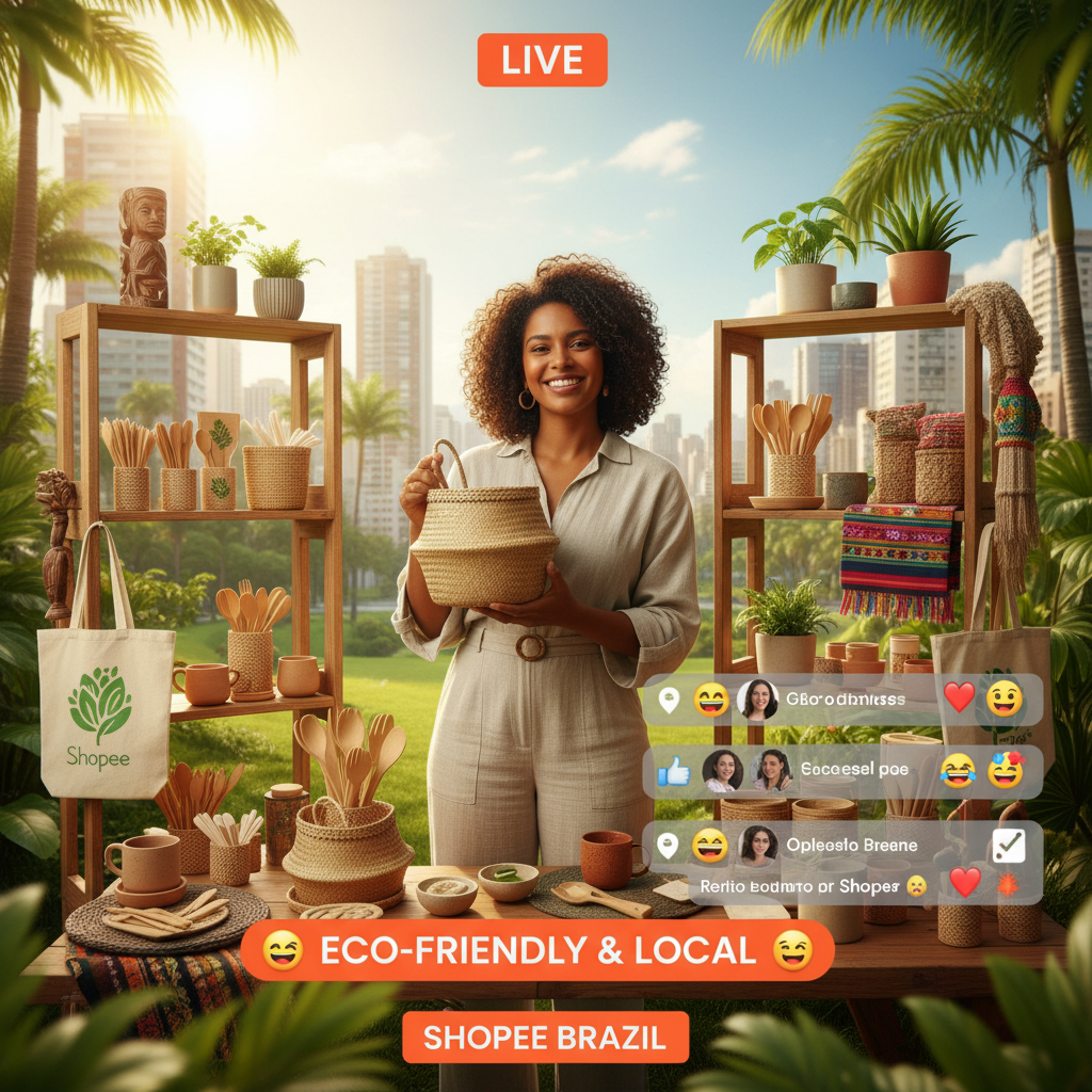 Shopee e o 'Live Commerce Sustentável': Vendas Disparam 50% com Foco em Produtos Eco-friendly e Marcas Locais