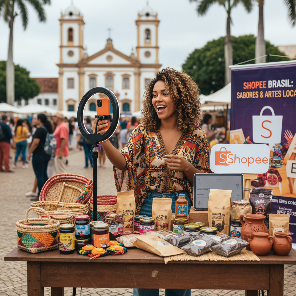 Shopee e o 'Live Commerce Glocal': Vendas Disparam 50% com Influenciadores Locais e Produtos Regionais