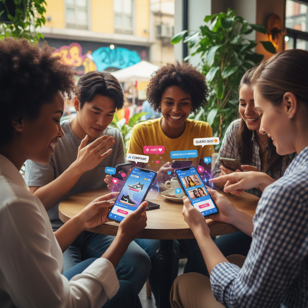 'Social Commerce' no Brasil: 69% dos Consumidores Já Compram pelo TikTok e Instagram Lidera Engajamento