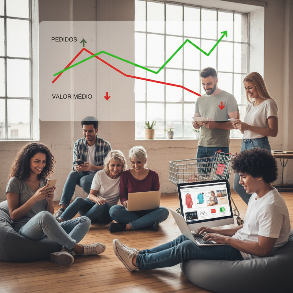 E-commerce Brasileiro Fatura R$ 208,4 Bilhões no 1º Semestre: Consumidor Compra Mais, Mas Gasta Menos por Pedido