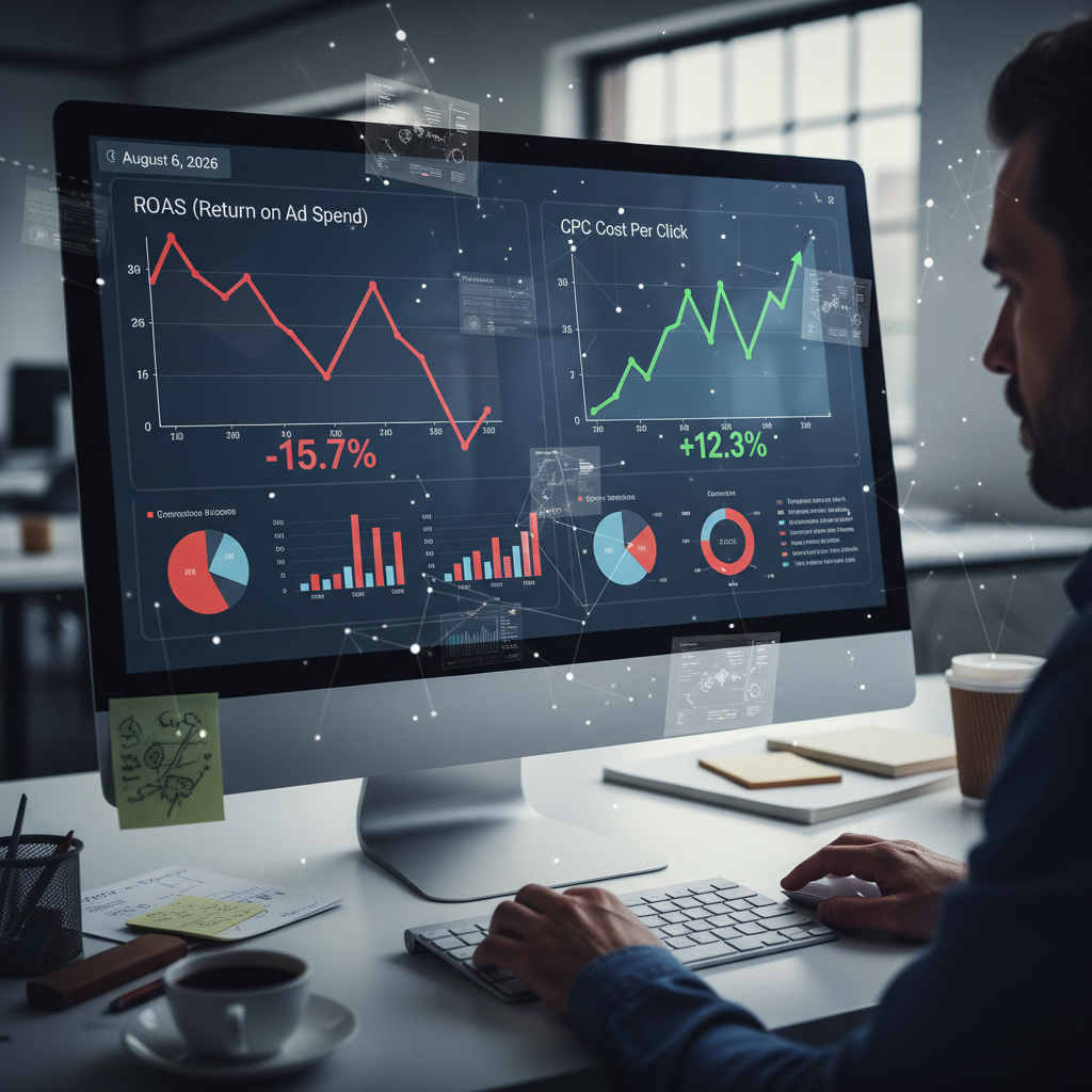 ROAS em Queda de 46% no Performance Max: E-commerce Luta Contra CPC em Alta de 15% e Dados 'Sabotadores'