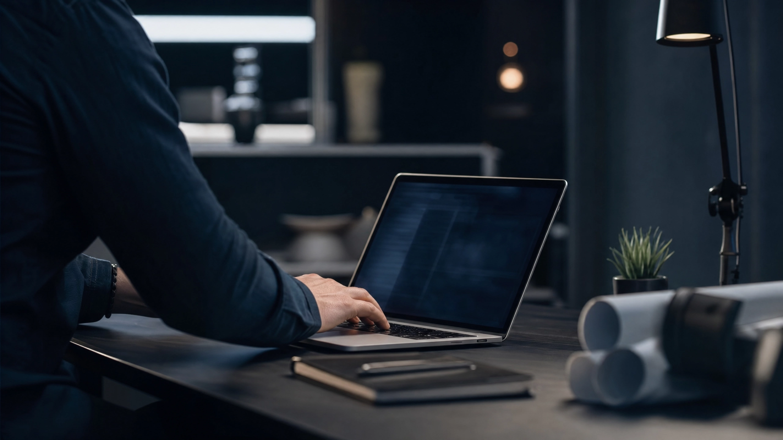 Sole trader working at professional workspace