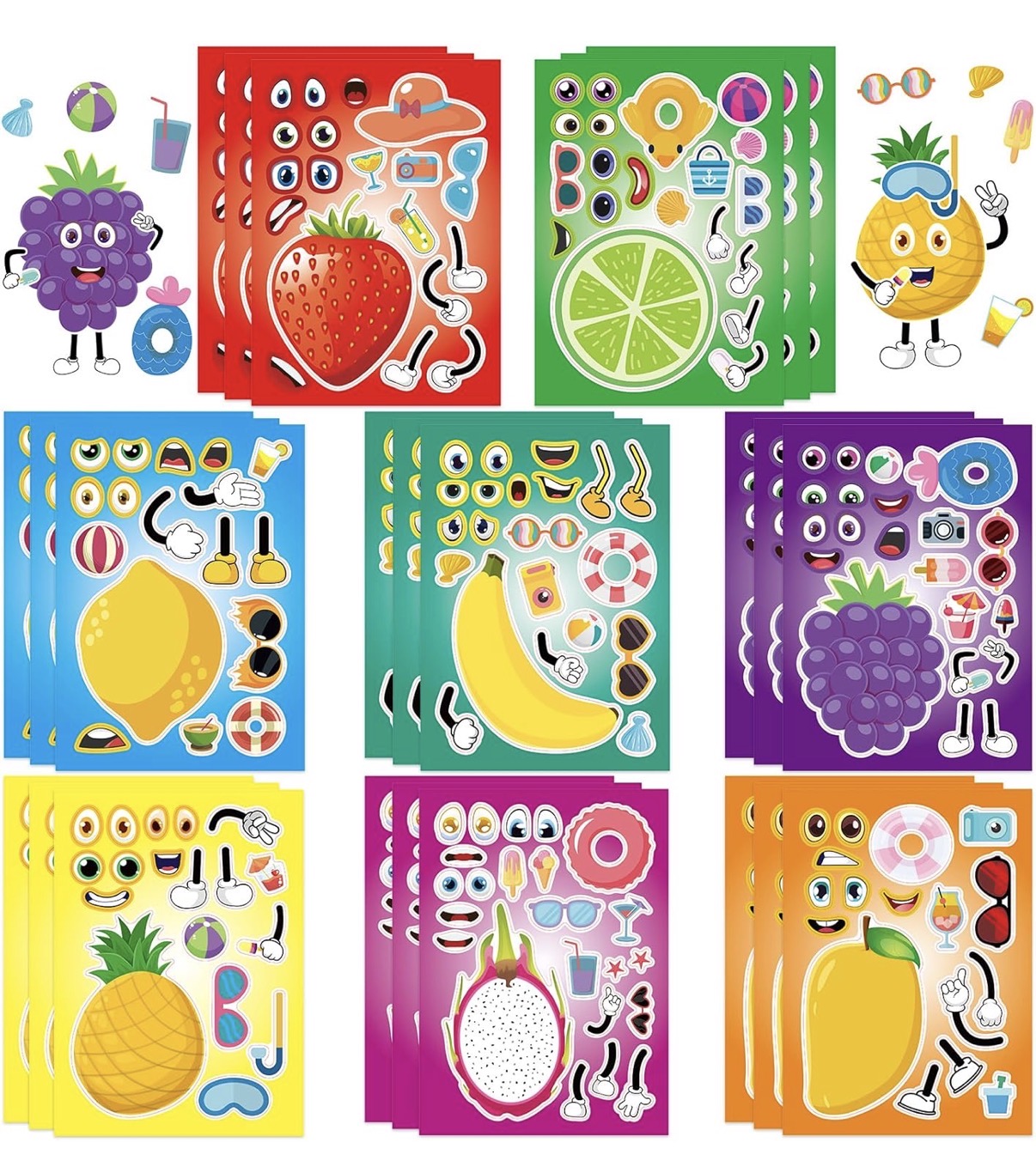 Сделай свой собственный фрукт (лист наклеек)