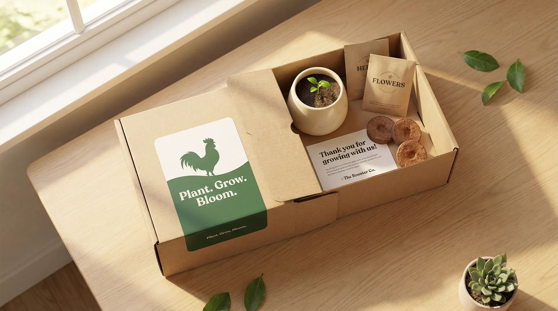 Team Phun branded planter kit unboxing experience