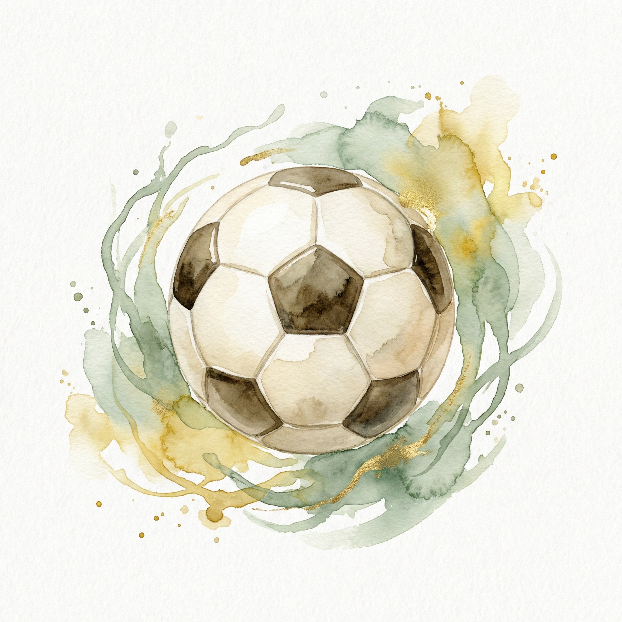 Bola de futebol aquarela
