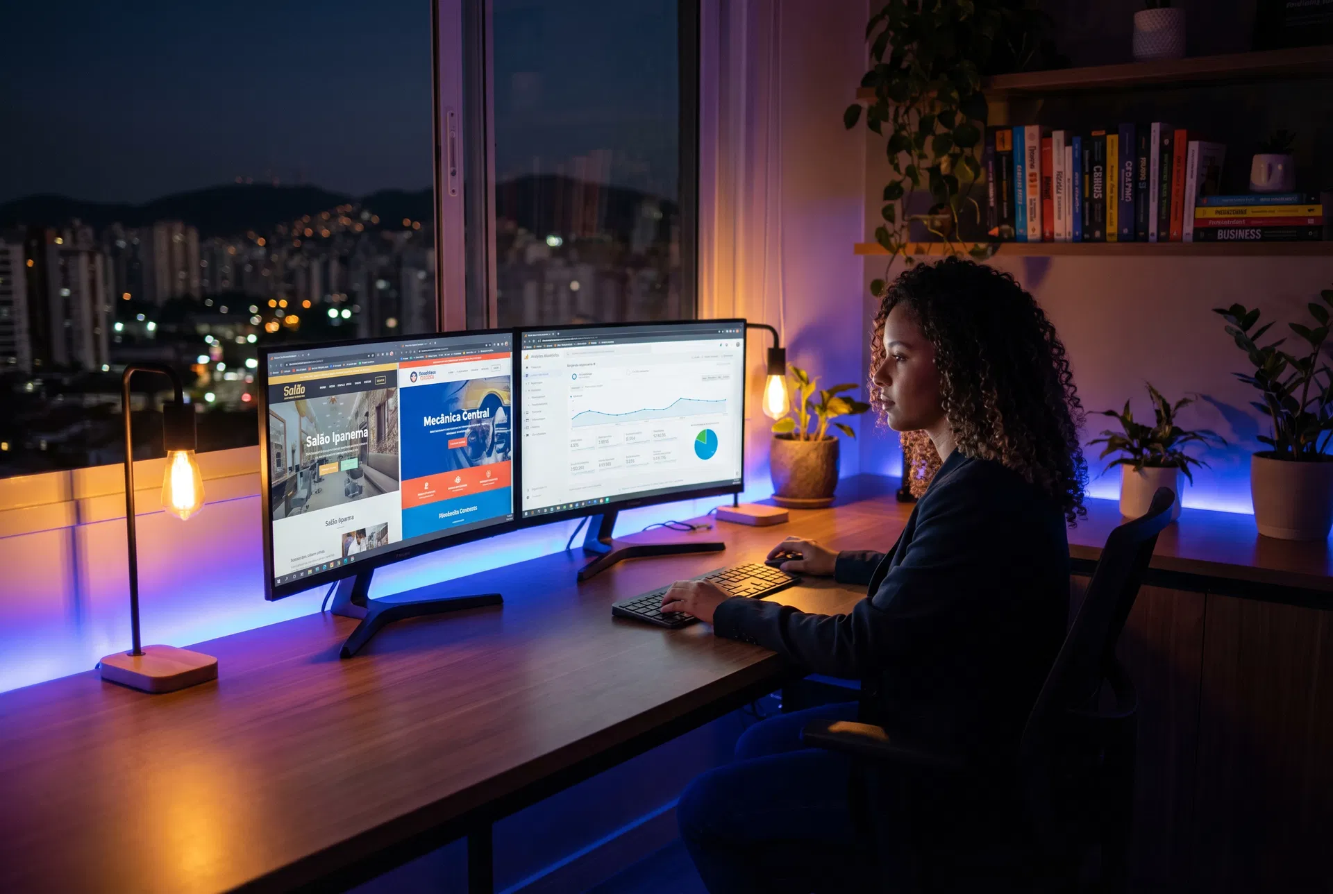 Equipe Código e Arte trabalhando em sites para negócios locais