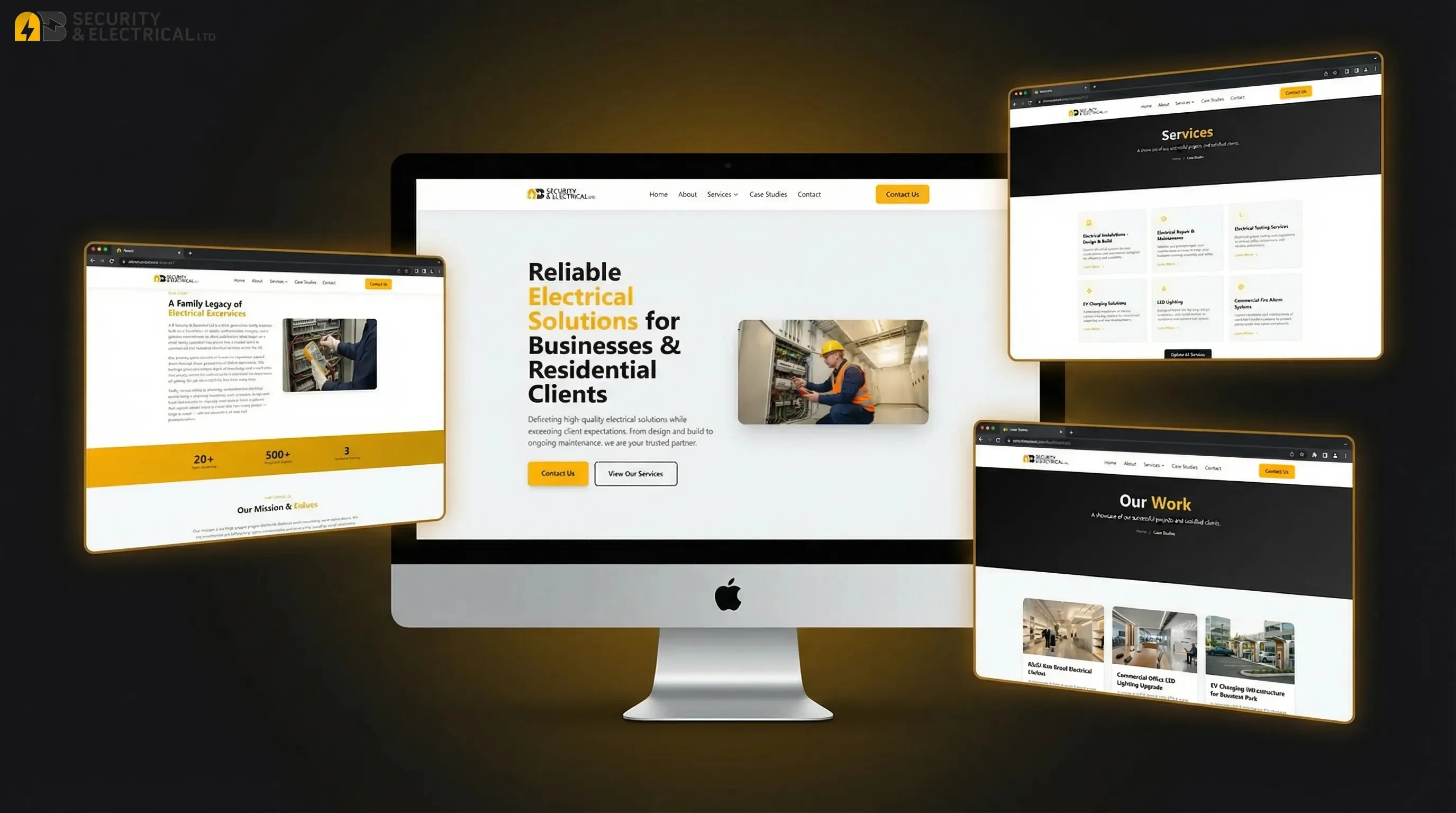 AB Security & Electrical website design for Electrician by WPDesigns