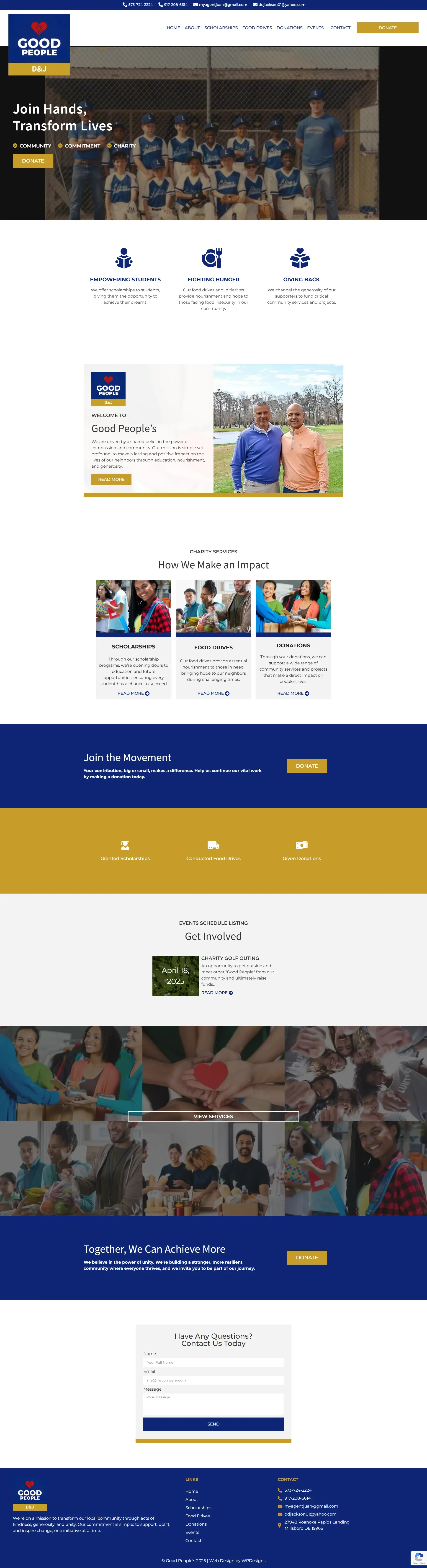 Good People's website design for Charity by WPDesigns