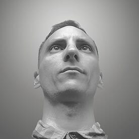 A 3d model of a man's head.