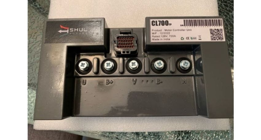 A sleek grey box with a number of buttons on it designed for VESC Controllers and Electric Bike Conversions.