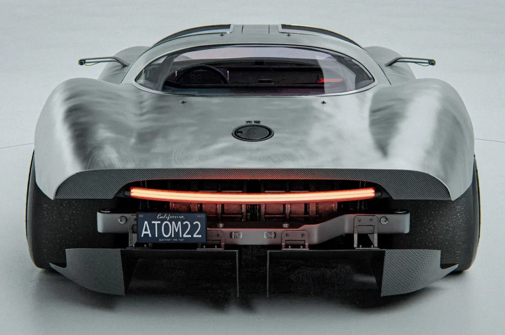 The rear end of a silver sports car in Auto Draft.