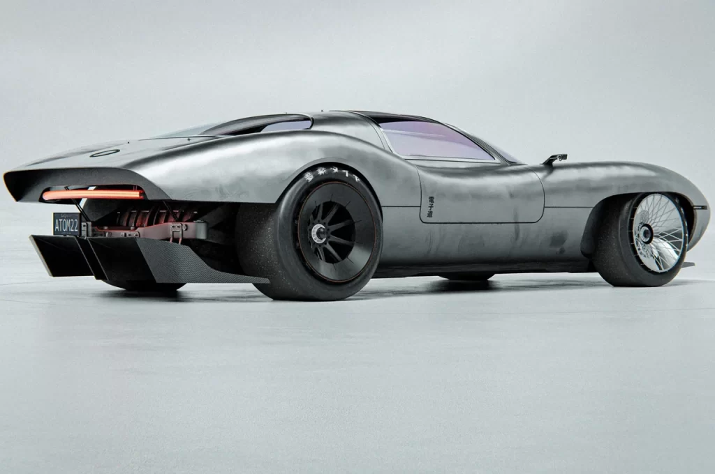 A futuristic auto draft is shown in a studio.