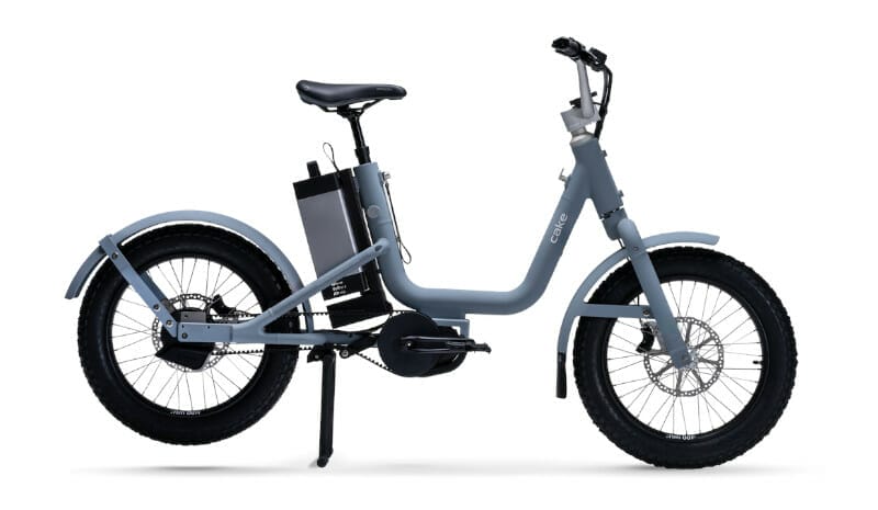 An electric bike is shown against a white background.