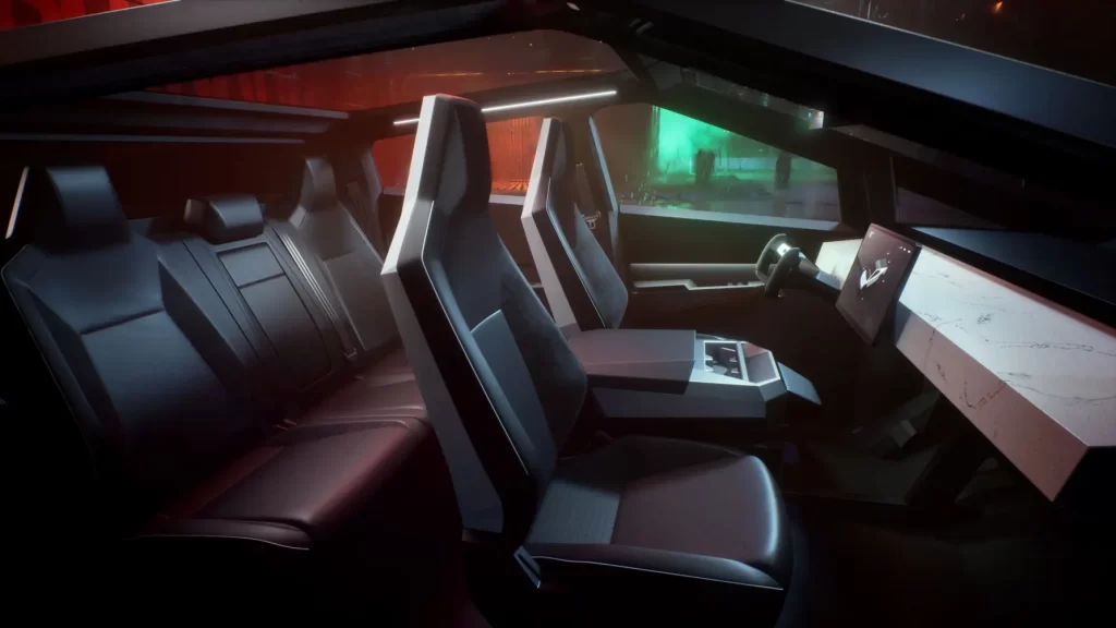 Futuristic vehicle interior.
