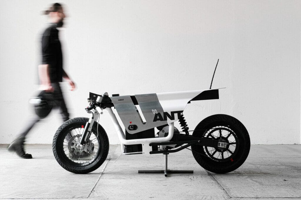 a person riding on the back of a motorcycle