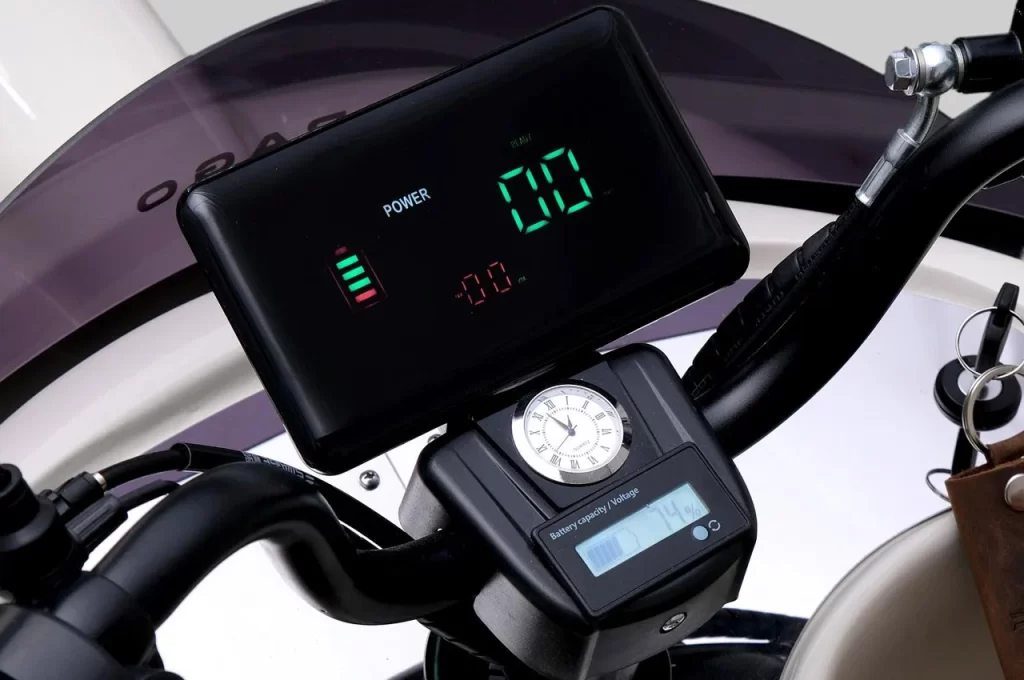 motorcycle, clock