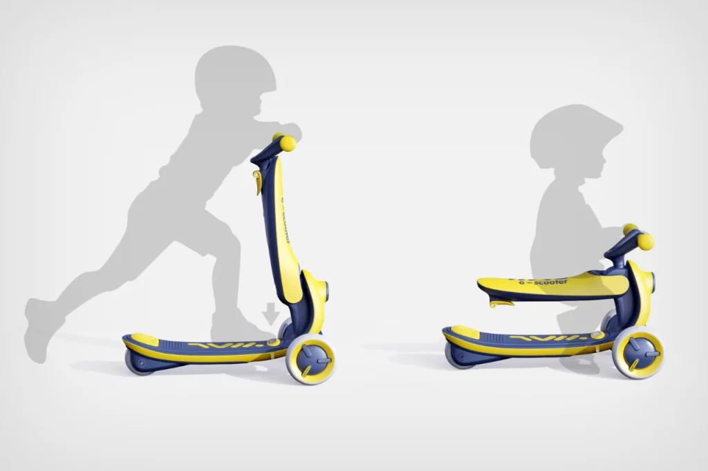 Innovative toy scooter for children that promotes learning through play.