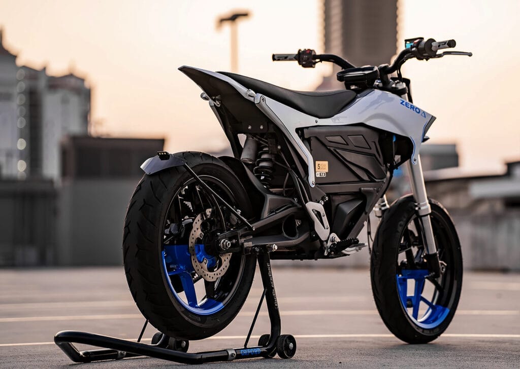 A blue and white <a href=