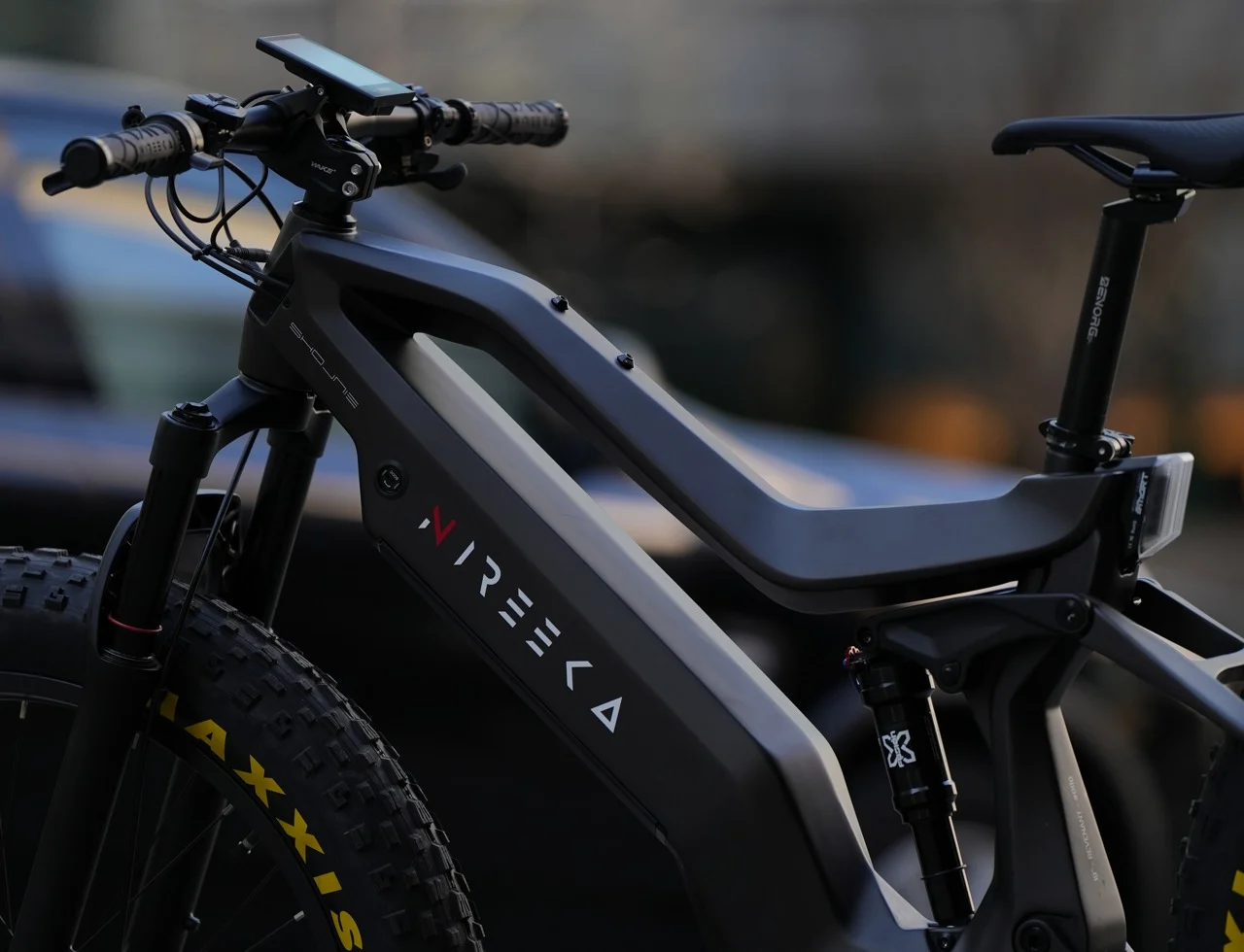 a close up of a motorcycle