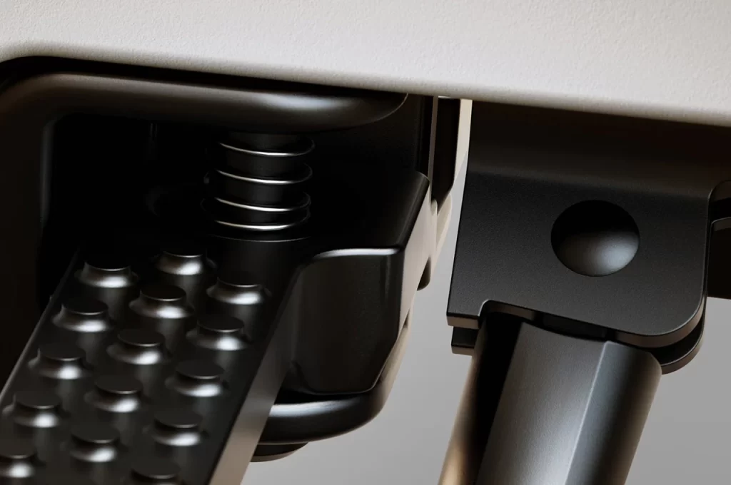 Close up view of a car seat.