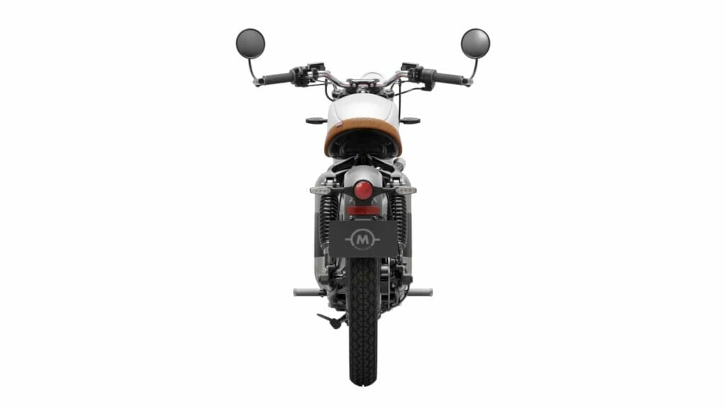 A motorcycle is shown on a white background.