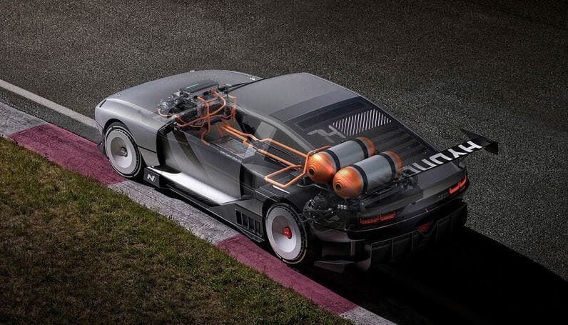 An image of a race car on a track.