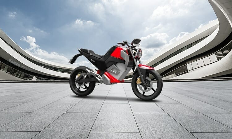 a motorcycle parked on the side of the road