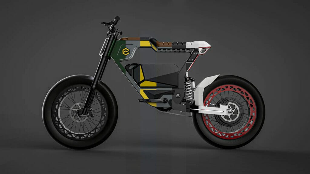 ERoybikes: An electric bike with a powerful hub motor is shown on a dark background.