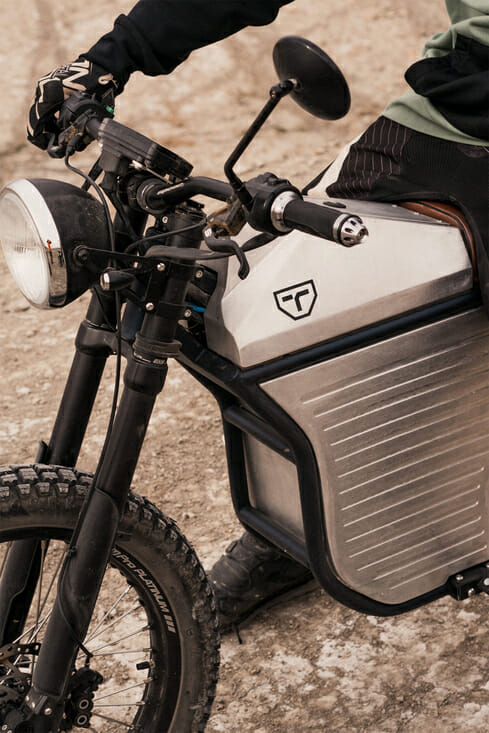 Motorcycle, dirt road.