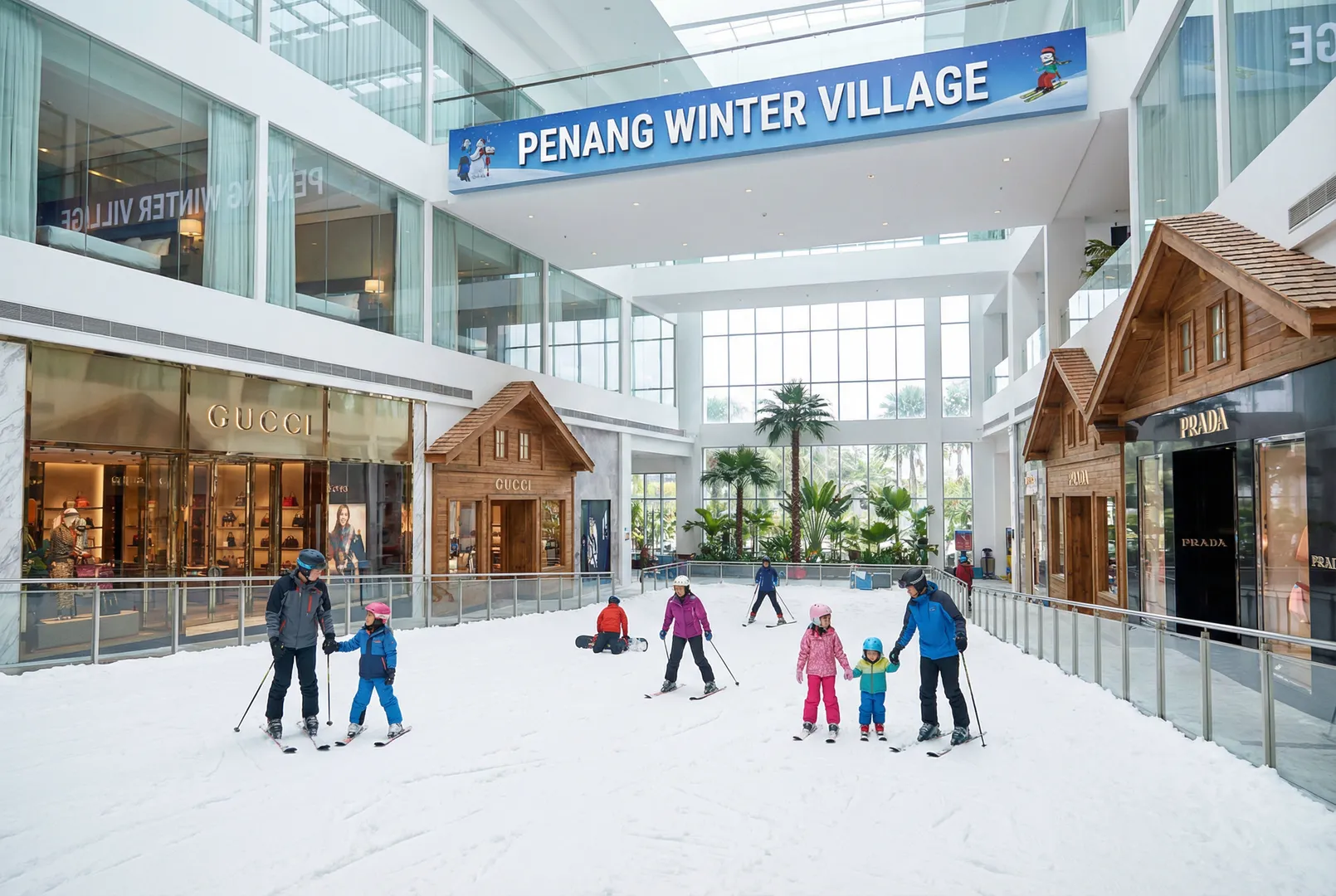 Snowland at Megamall Penang (indoor ski area)
