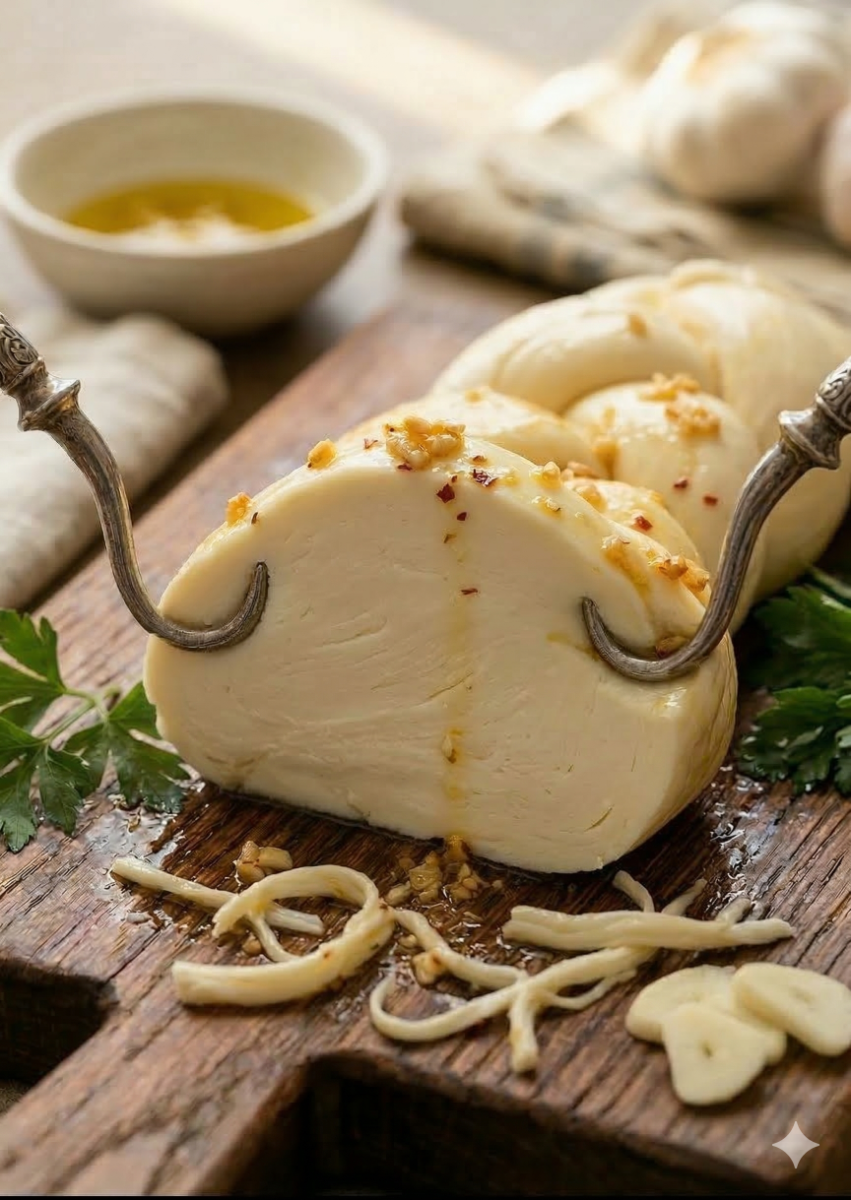 Queijo Mussarela Trançado (Sabor Alho) 500g ±