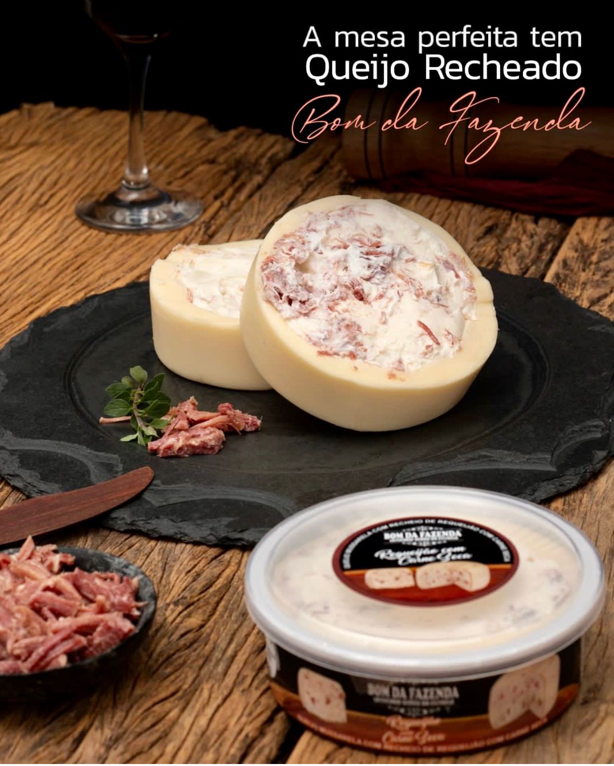 Queijo Recheado com Carne Seca 250g
