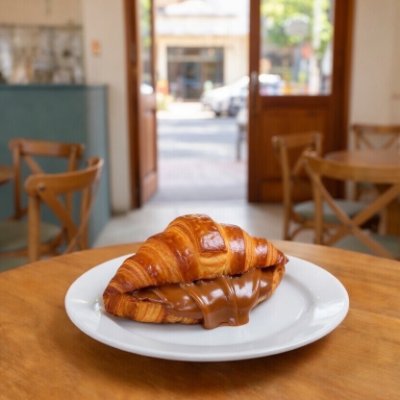 Croissant com Doce de Leite