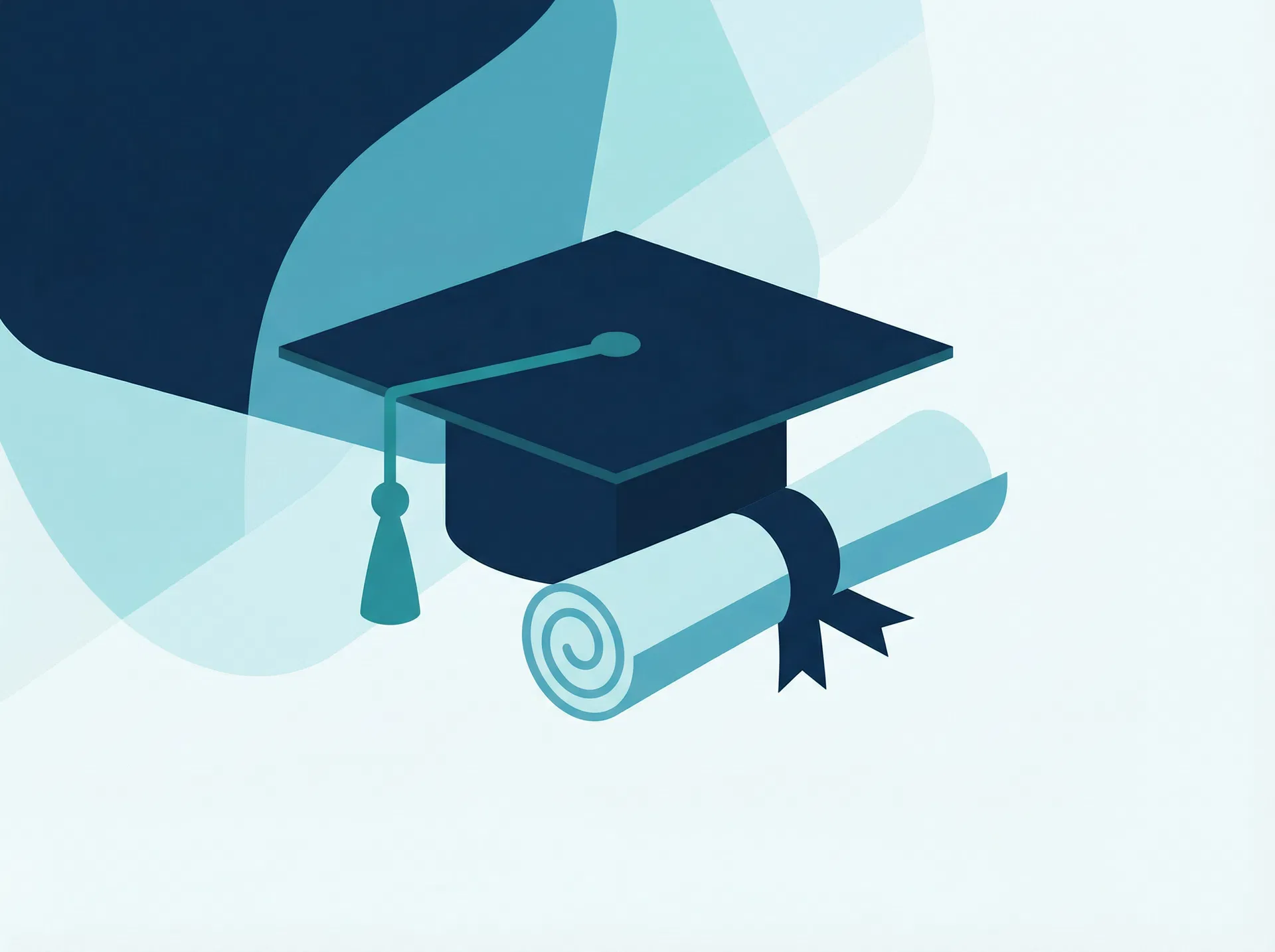 Graduation cap and diploma