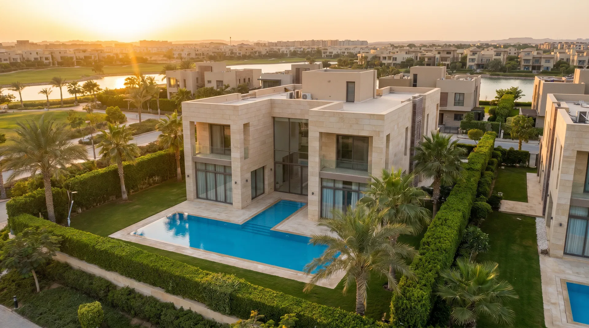 Hyde Park New Cairo standalone villa — luxury villa with private pool
