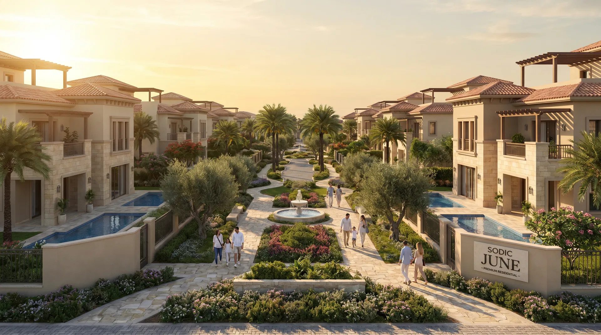 SODIC JUNE luxury villa - premium Mediterranean-style residential compound in Egypt