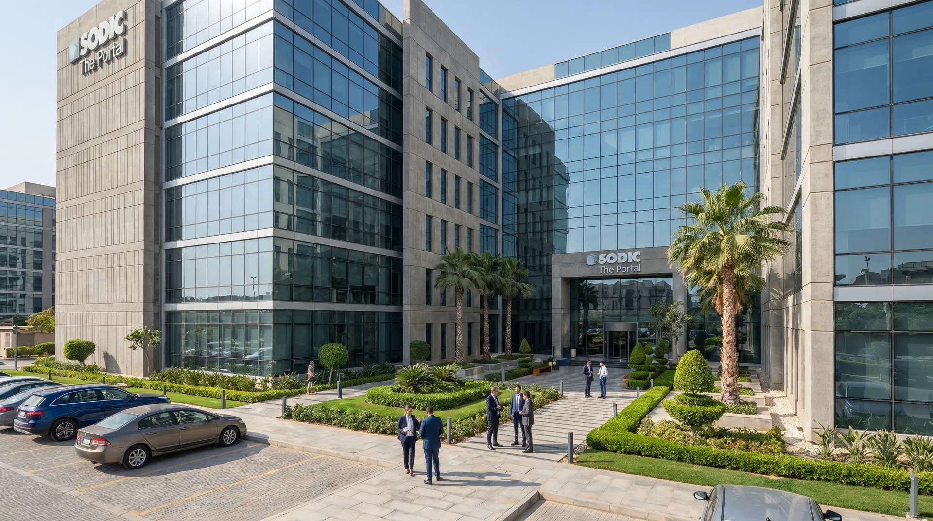 SODIC THE PORTAL offices in Sheikh Zayed - premium glass-facade office building
