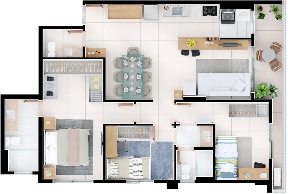 90m² - Final 02 - Garden