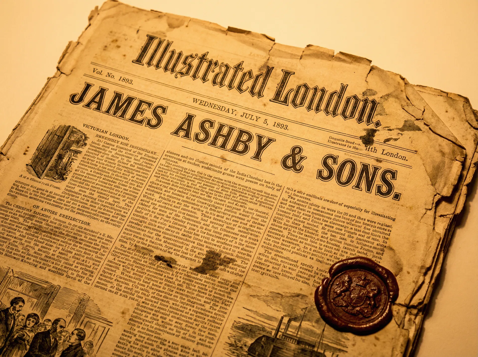 1893 Illustrated London historical document — primary source for ASHBYS OF LONDON founding