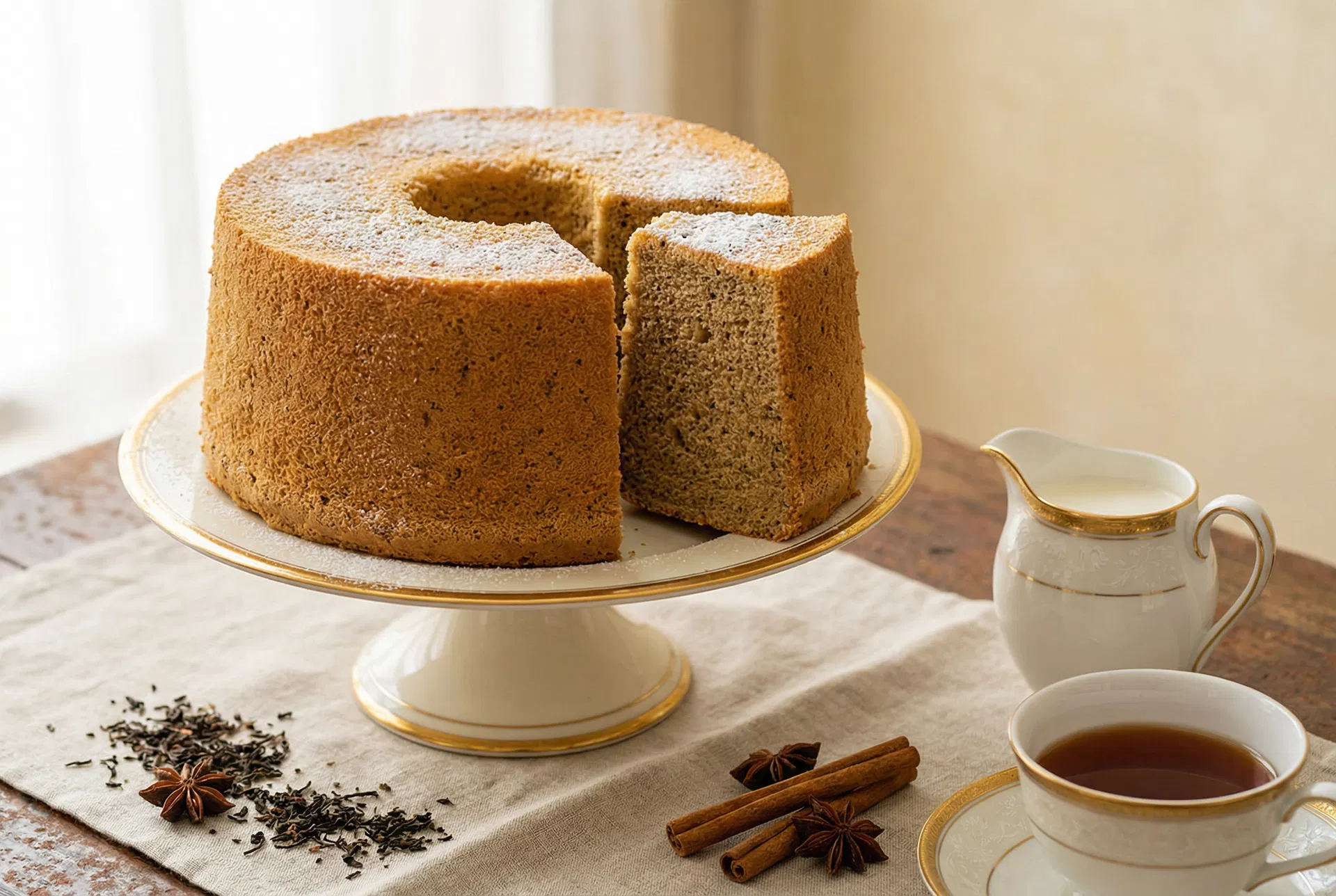 濃厚ロイヤルミルクティー・シフォンケーキ