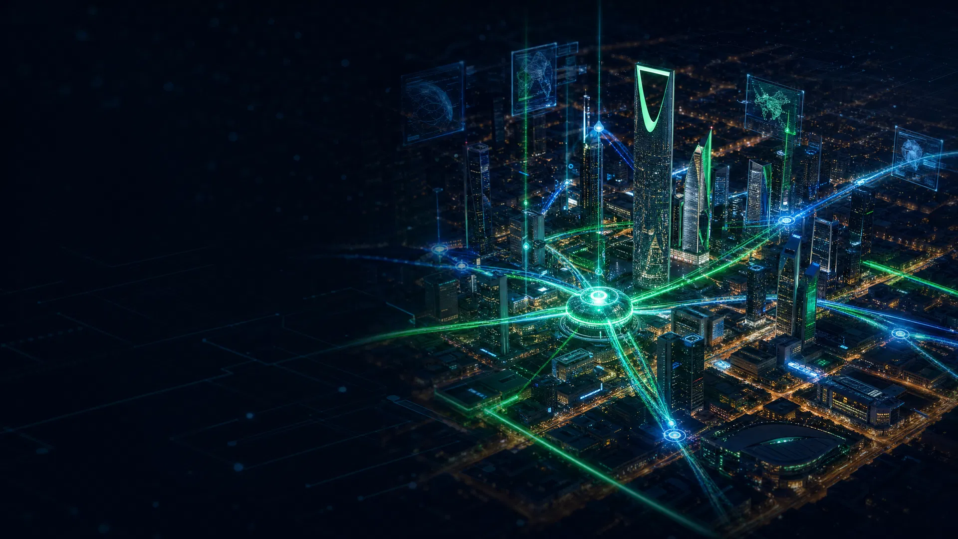 Anmtec Technology Solutions โ Riyadh Digital Cityscape