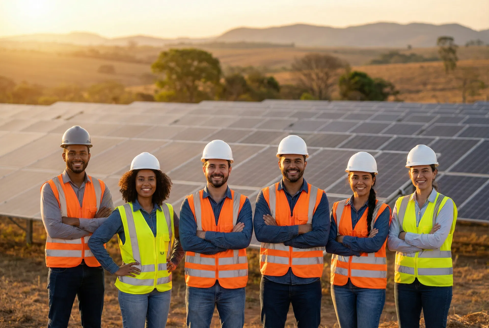 Equipe Ultra Energia em usina solar