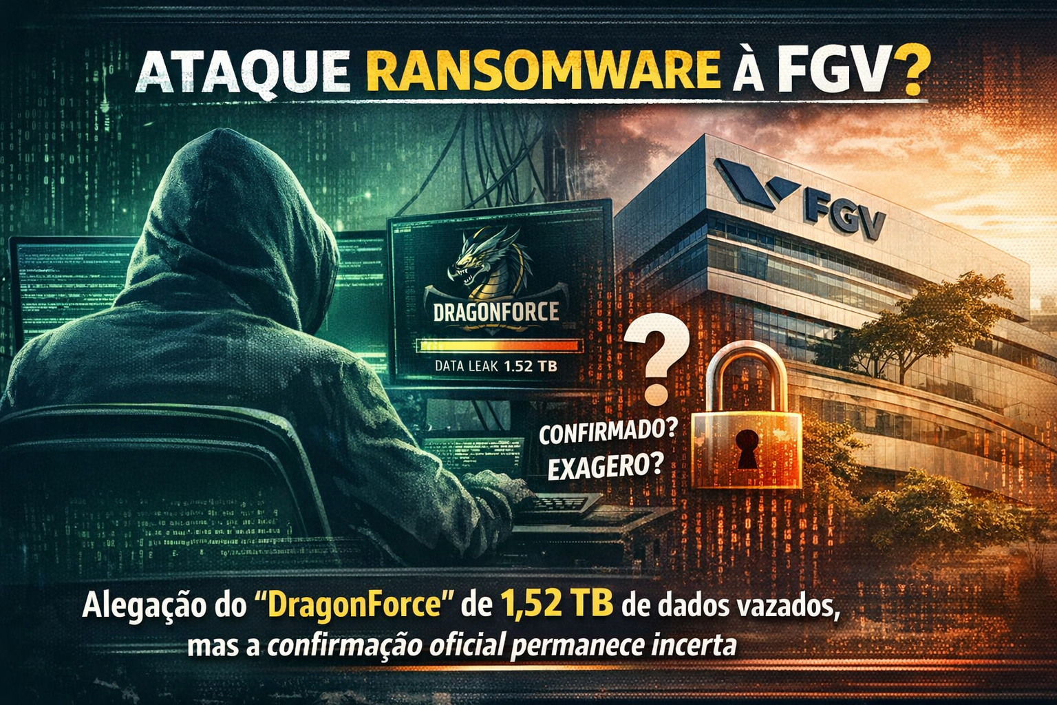 FGV sob pressão: o que se sabe sobre a alegação de ataque ransomware do grupo DragonForce